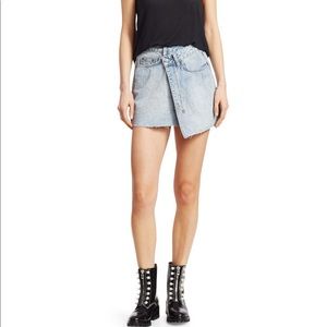 Ksubi asymetrical jean skirt